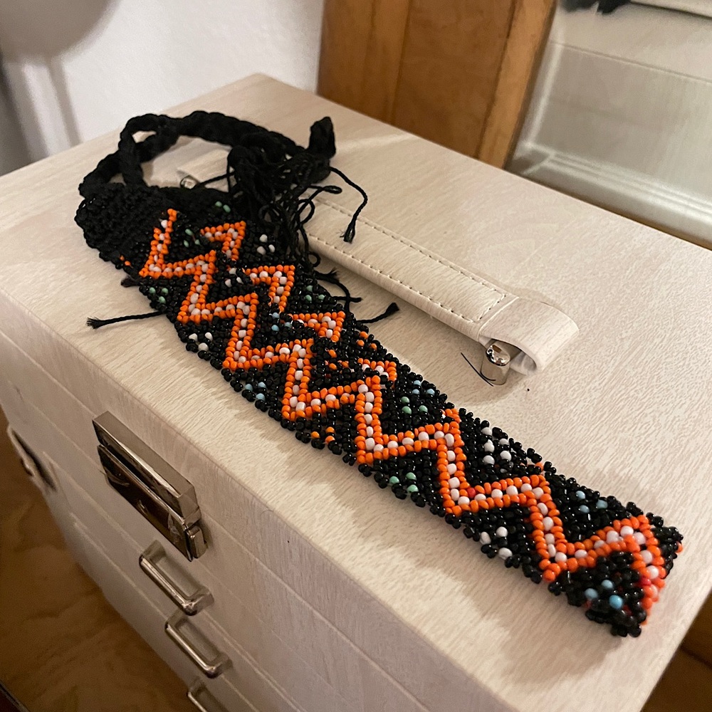 Hand-made Headband/Choker design 🧡🖤